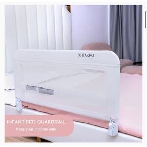 Guard Rails for Bed,Reinforced Anchor Safety Double Bed Rail Grey